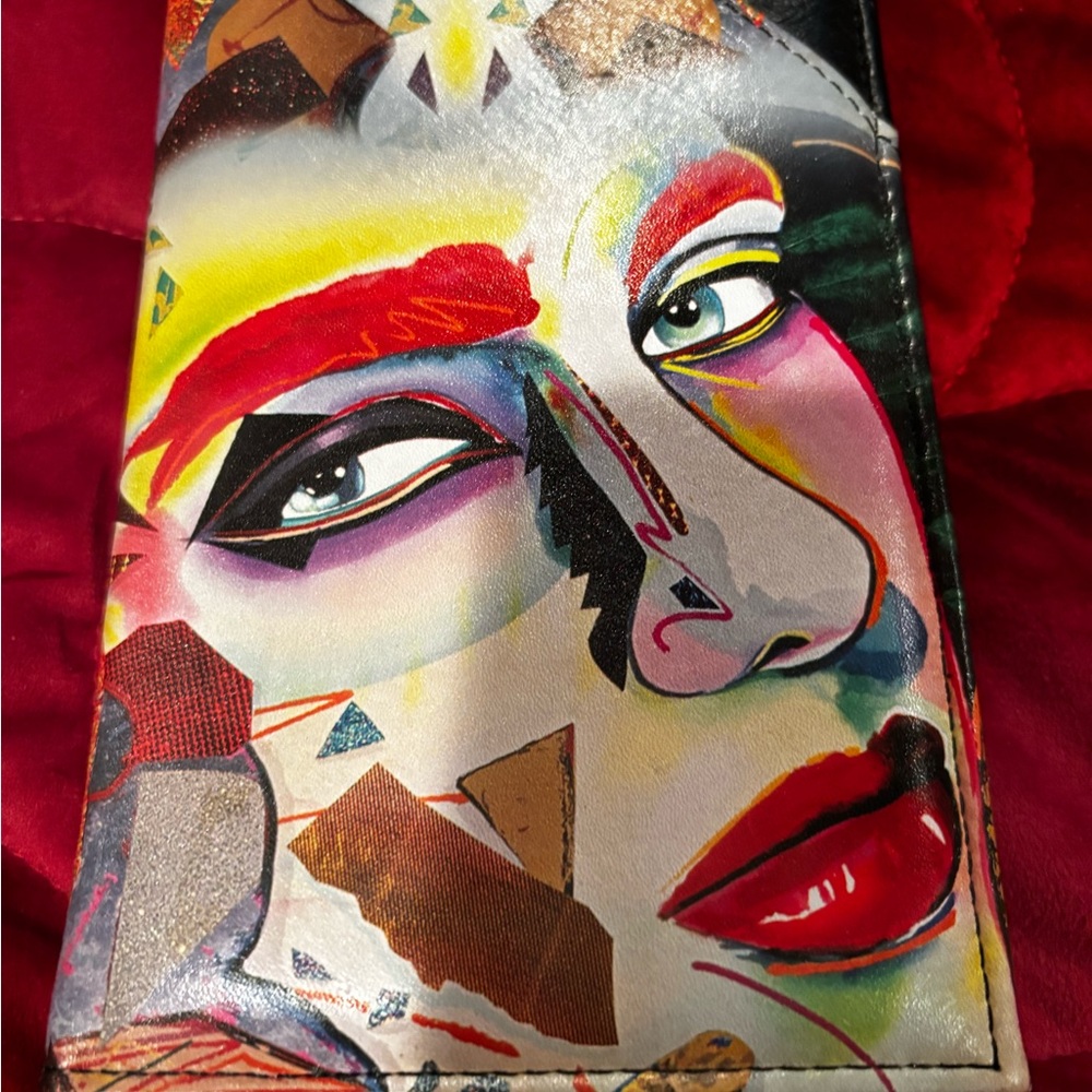 Colorful Abstract Face Wallet - Picture 2 of 10